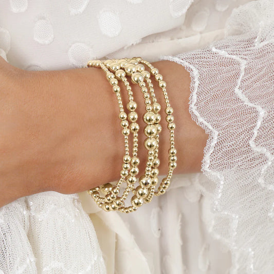 Enewton classic joy pattern 4mm bead bracelet - gold