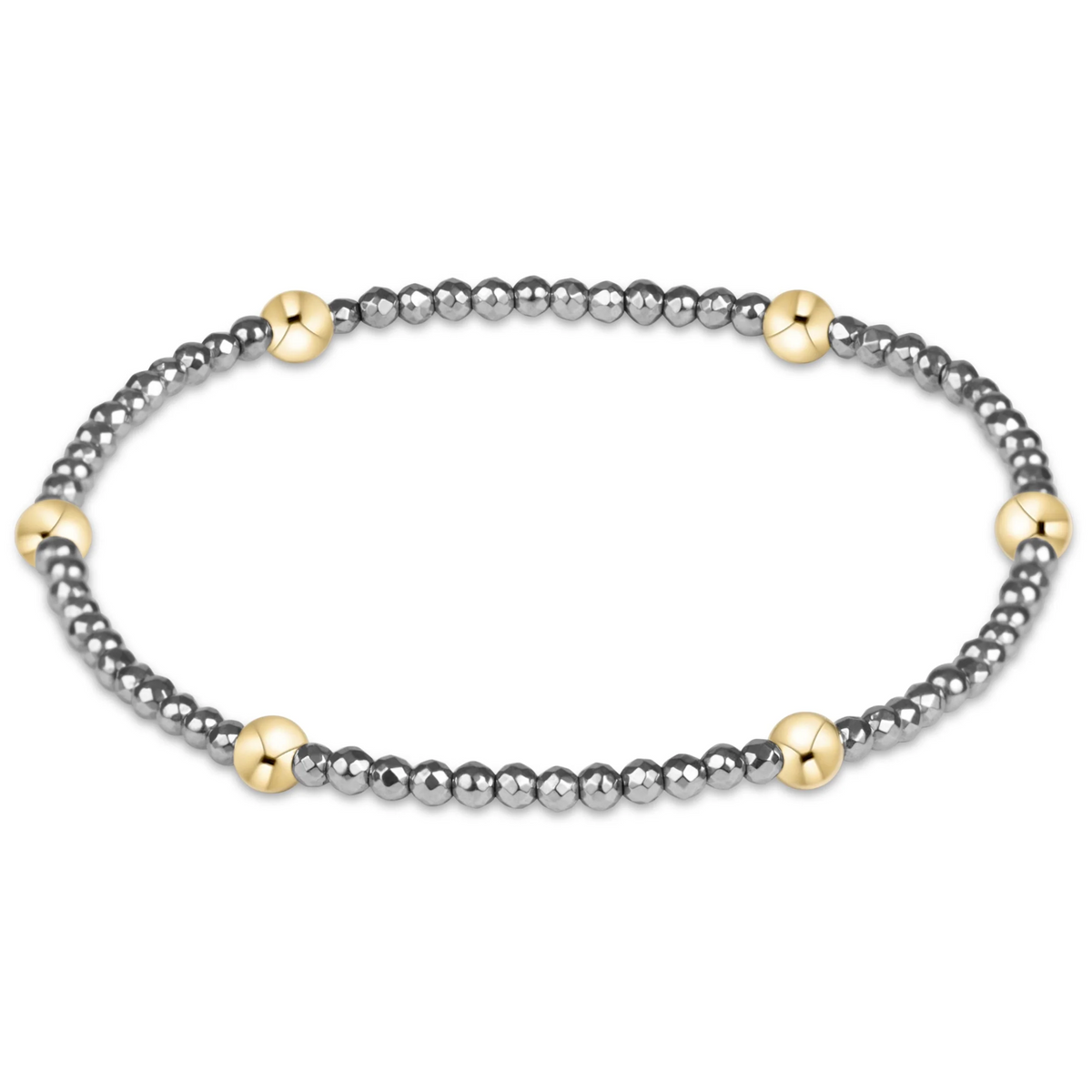 Presence silver faceted hematite 2mm