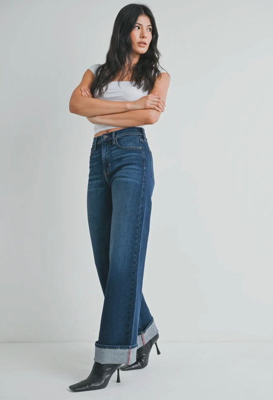 Cuffed Palazzo Denim ONE LEFT
