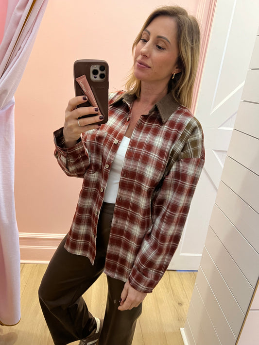 Corded Collar Flannel