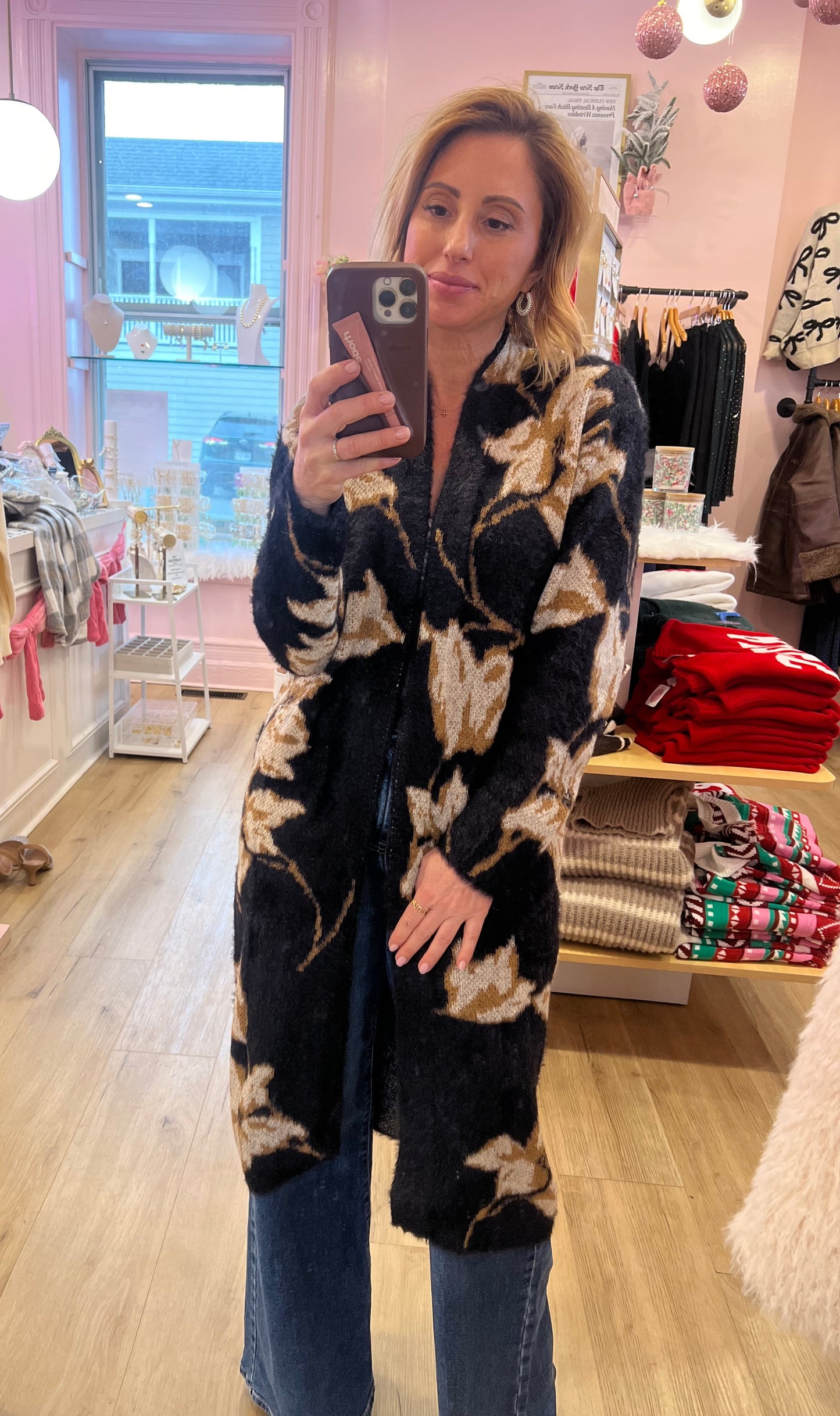 Emory Floral Open Cardigan