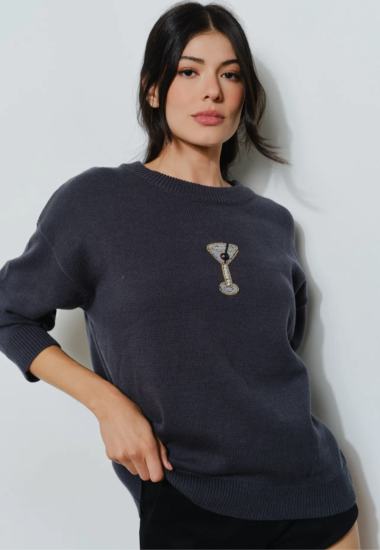 Beaded Martini Sweater
