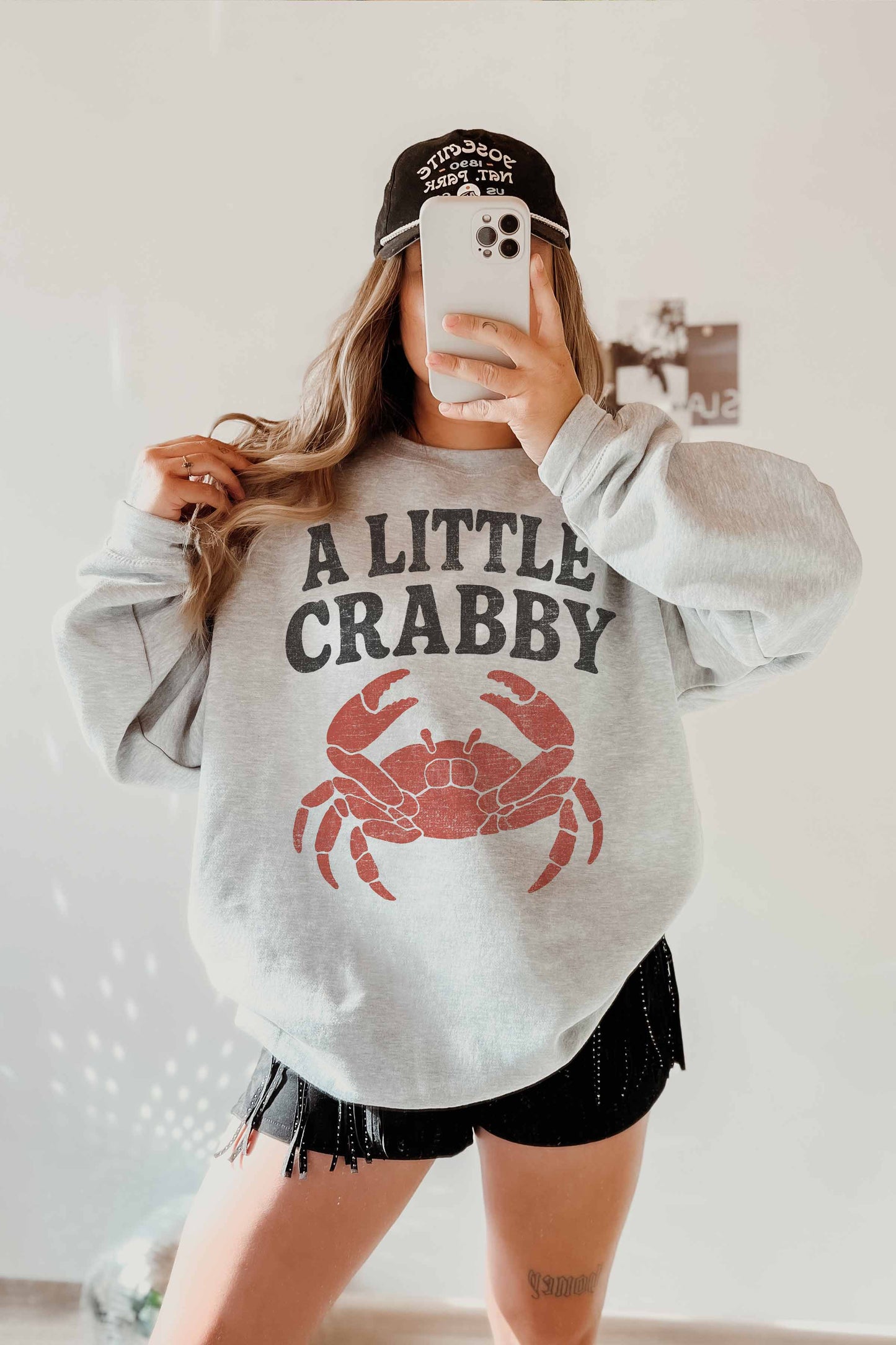 A LITTLE CRABBY OVERSIZED SWEATSHIRT