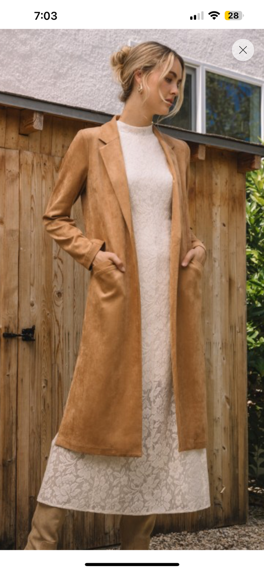 Dallas Suede Duster-  Preorder Now!