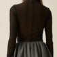 Midnight Bloom Sheer Mesh Top