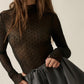 Midnight Bloom Sheer Mesh Top