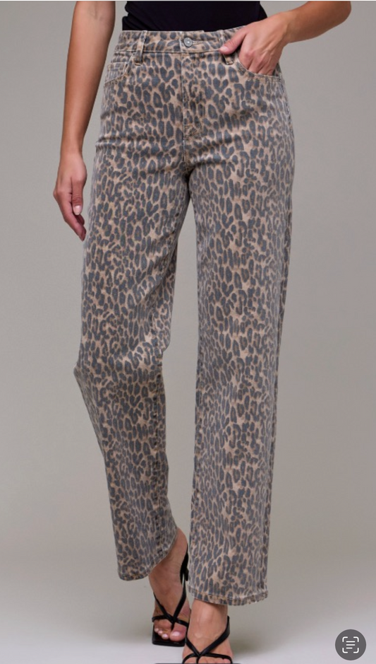 Cheetah Straight Denim