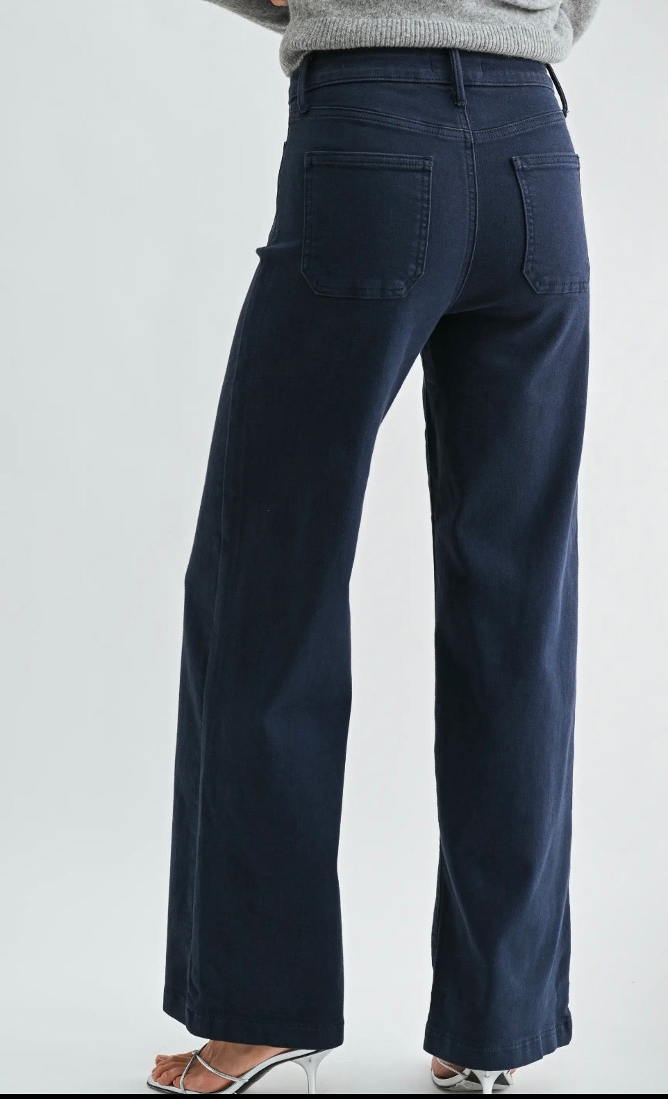 Tate Navy Patch Pocket Trousers