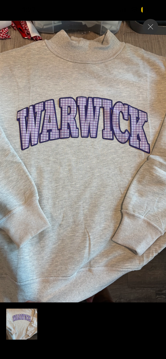 PREORDER  WARWICK Gingham Mockneck