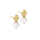 enewton signature cross small gold studs - classic pearl
