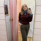 Ivy League Mixed Media Sweater