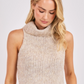 Saylor Turtleneck Sleeveless Sweater