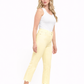 Scalloped Kick Flare Butter Yellow