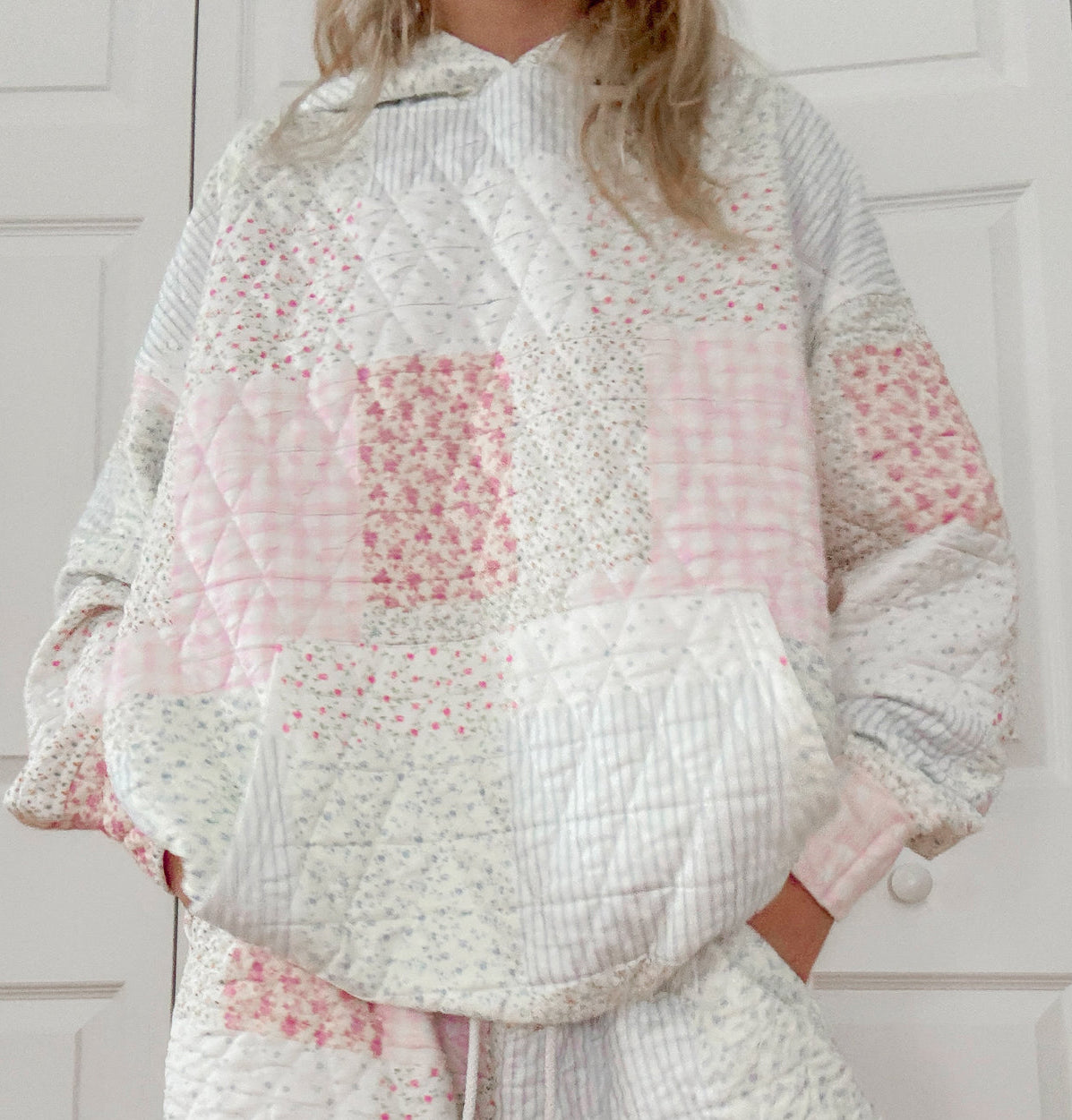 Quilted Patchwork Hoodie