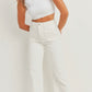 patch pocket just black denim white jeans
