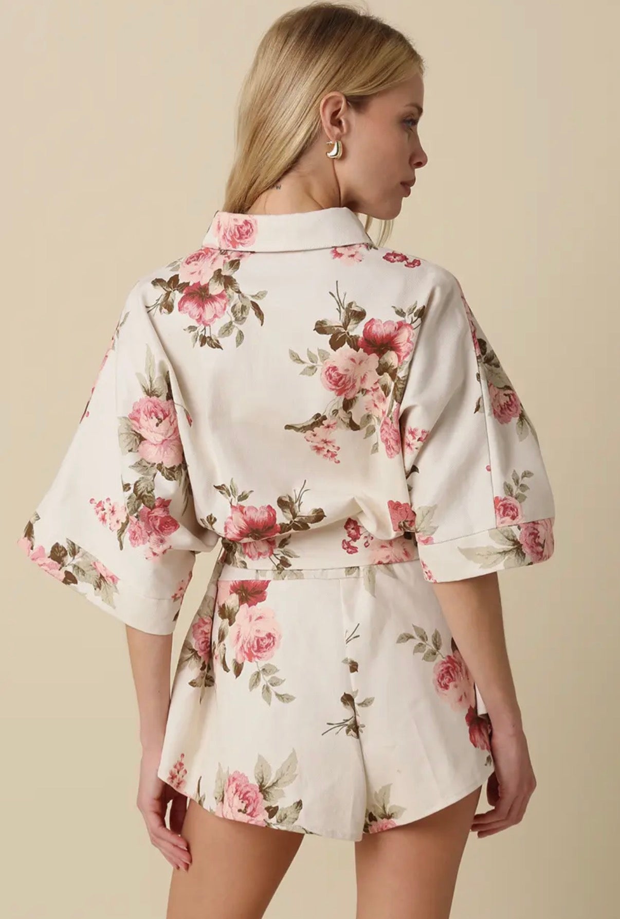 Katrina Floral Tie-Waist Romper