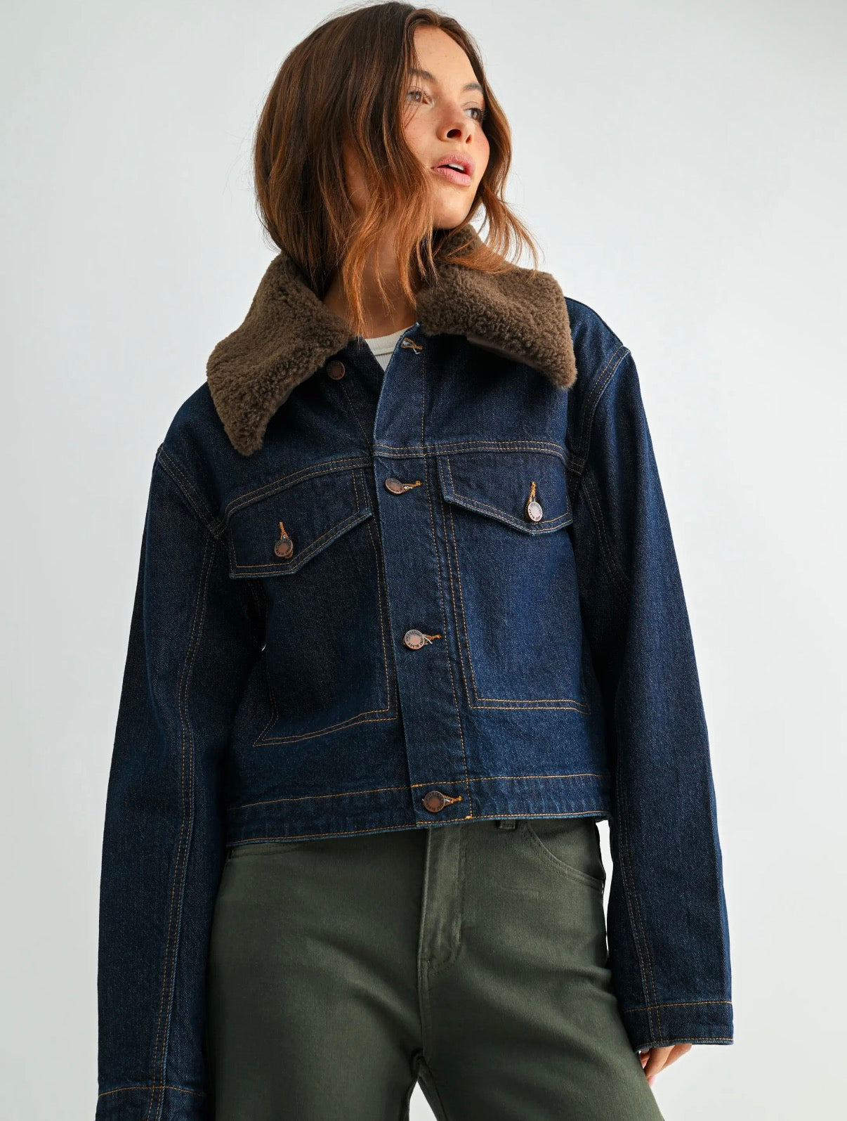 Winnipeg Faux Shearling Denim Jacket