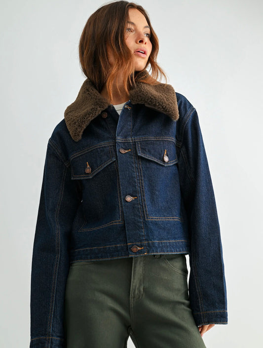 Winnipeg Faux Shearling Denim Jacket