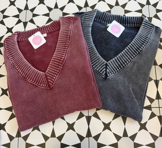 Vintage Washed V- Neck Restocked!