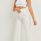Milky White Patch Pocket Denim