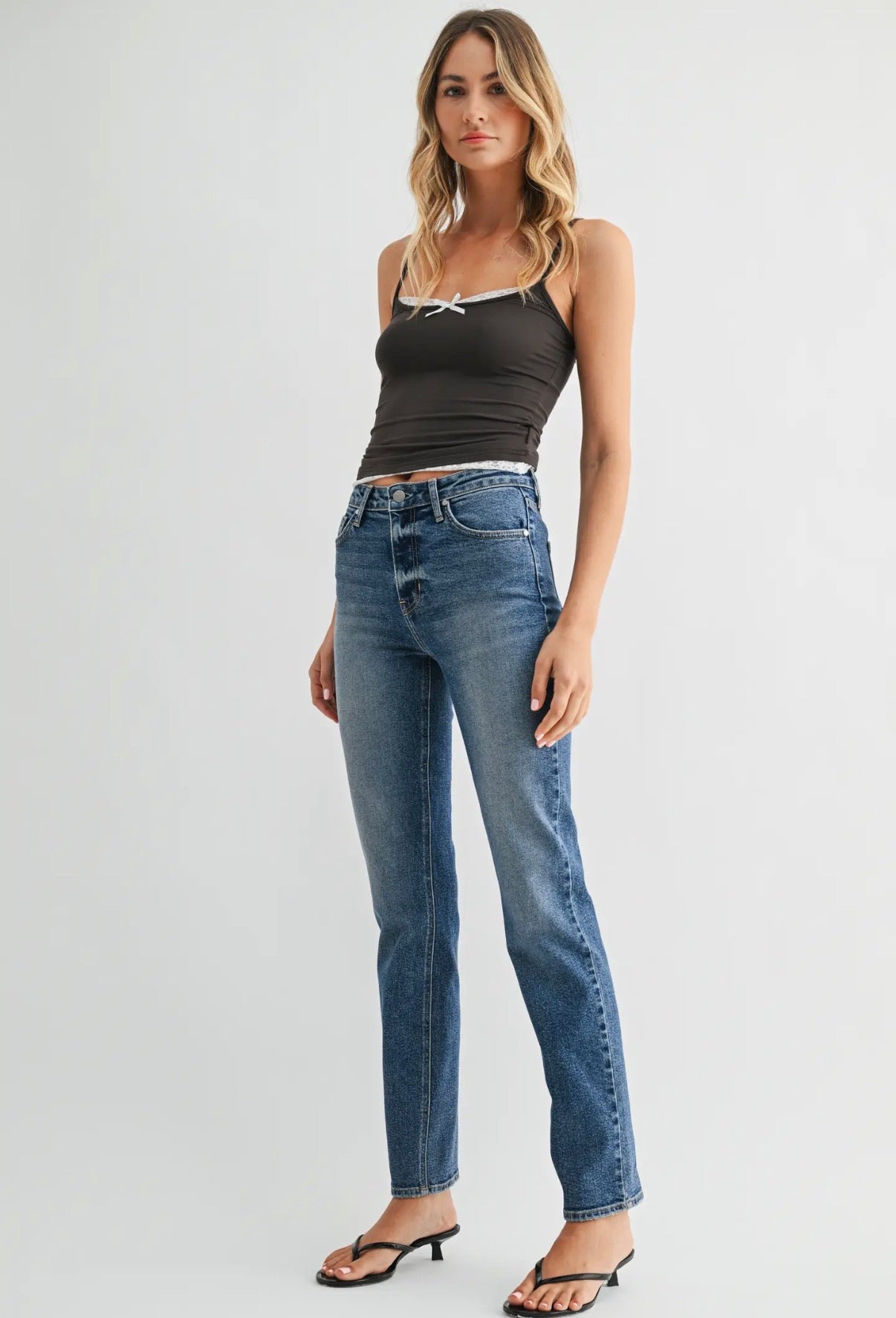 The Meg Stovepipe Mid-Rise Denim