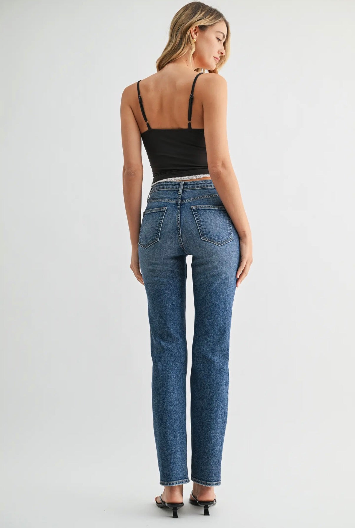 The Meg Stovepipe Mid-Rise Denim