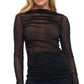 Sheer Shimmer Mesh Top