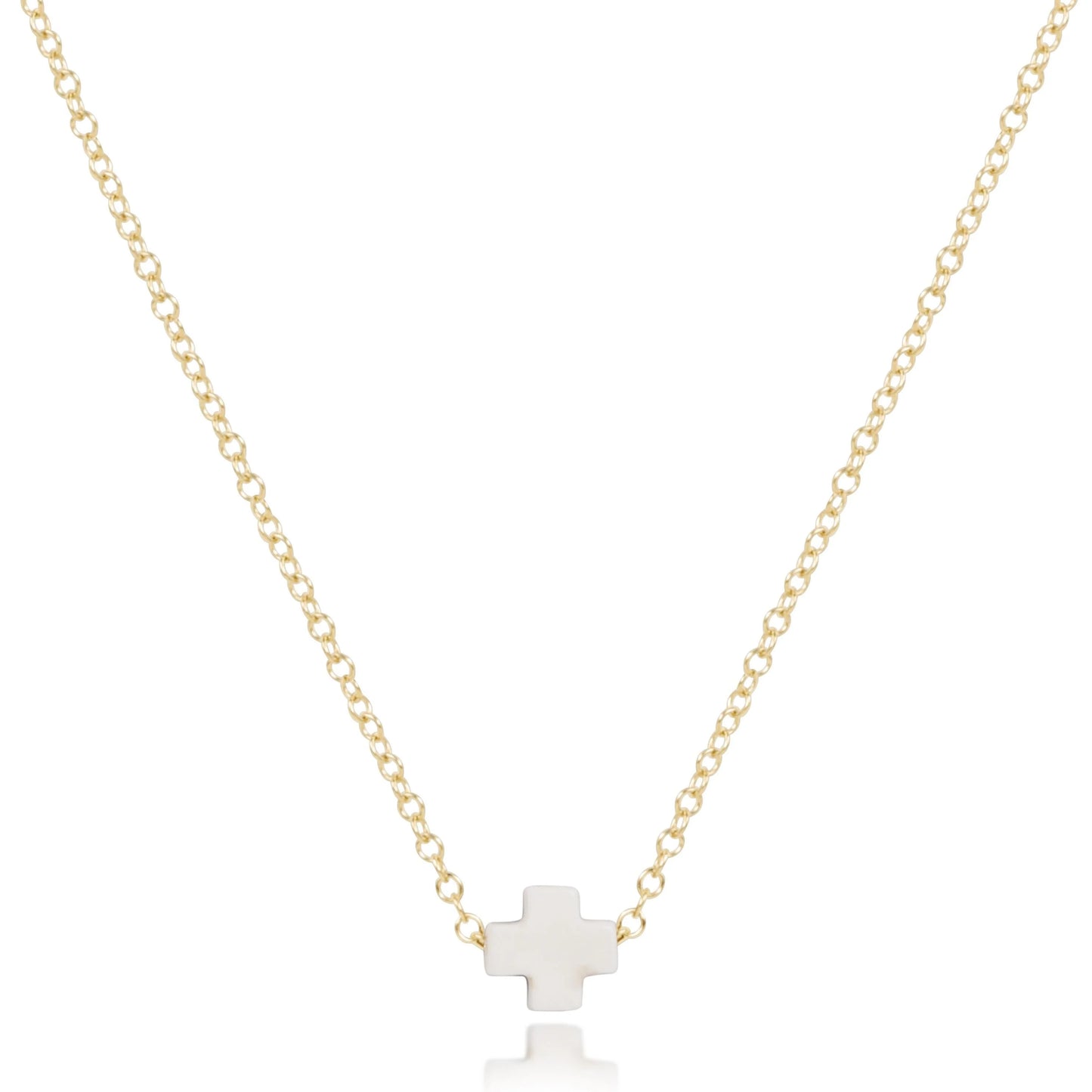 enewton “signature cross” necklace (off-white)