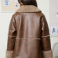 Hot Cocoa Leather Coat - SALE