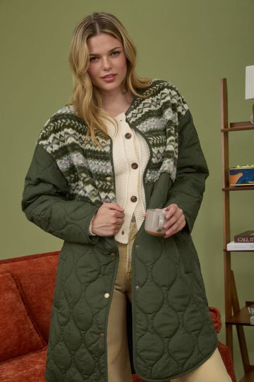 Evergreen Quilted Coat