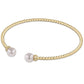 enewton classic beaded cuff pearl 2mm gold