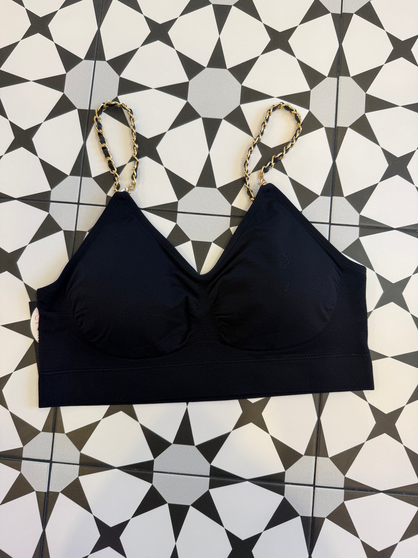 Strap its one size bra Black Lux Chain