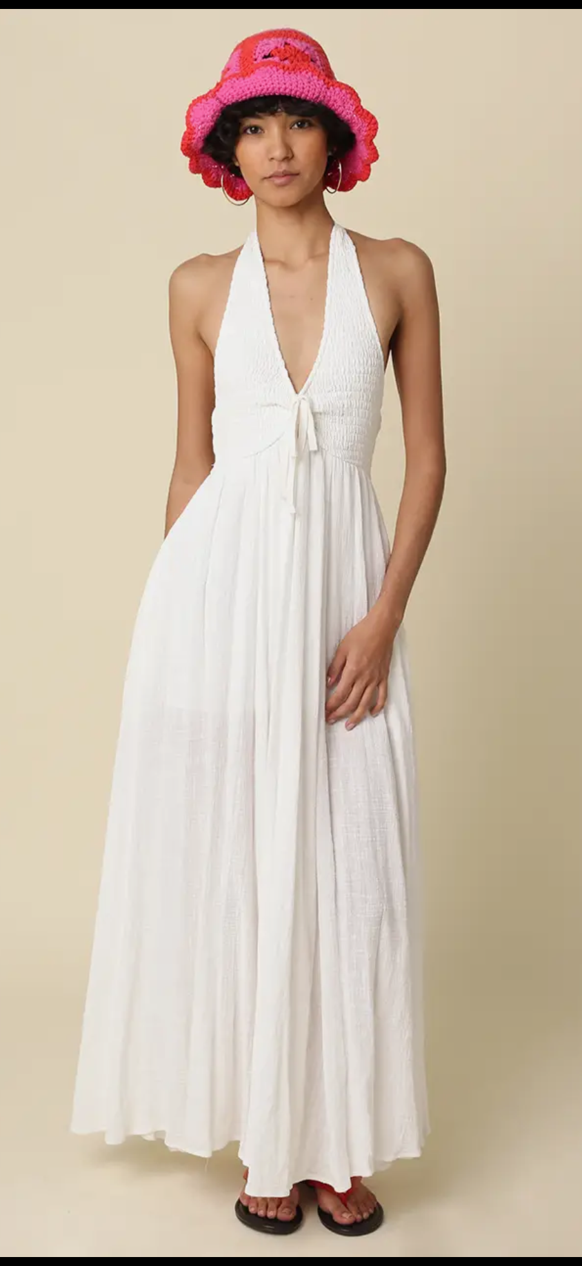 Soleil Woven Halter Maxi Dress