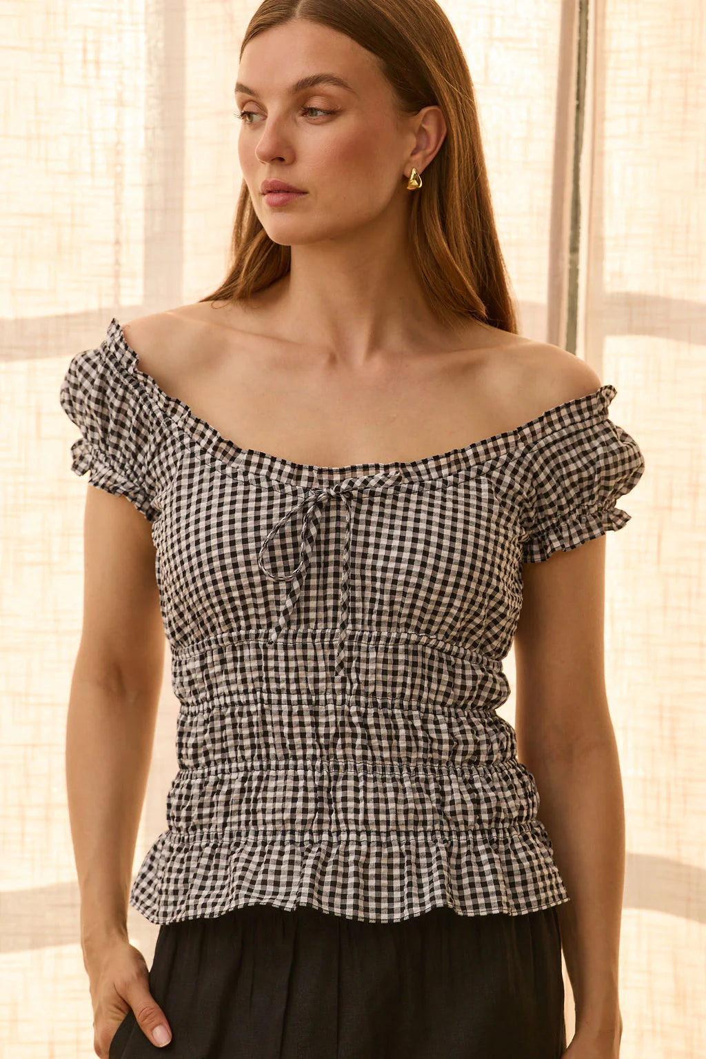 Sophia Gingham Top