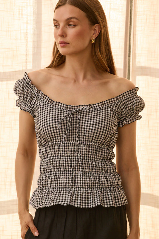 Sophia Gingham Top