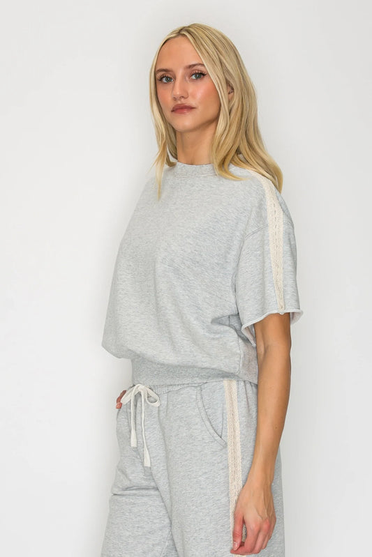 Terry Lace Trim Top