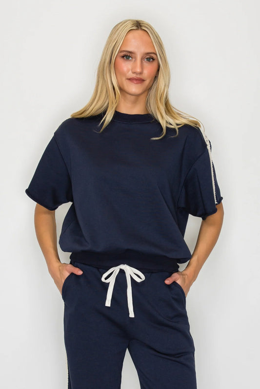 Terry Lace Trim Top