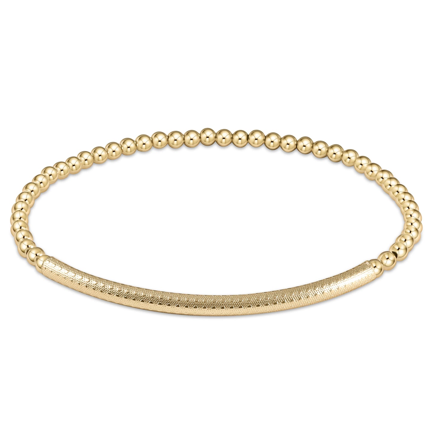Enewton bliss bar textured 3mm bead bracelet - gold