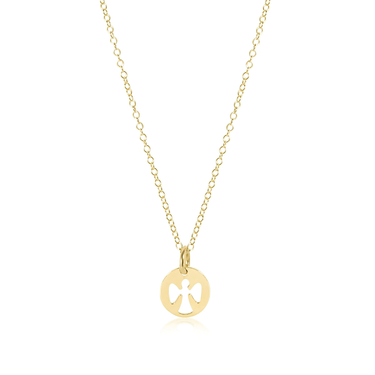 enewton 16" Necklace  Guardian Angle small gold disc