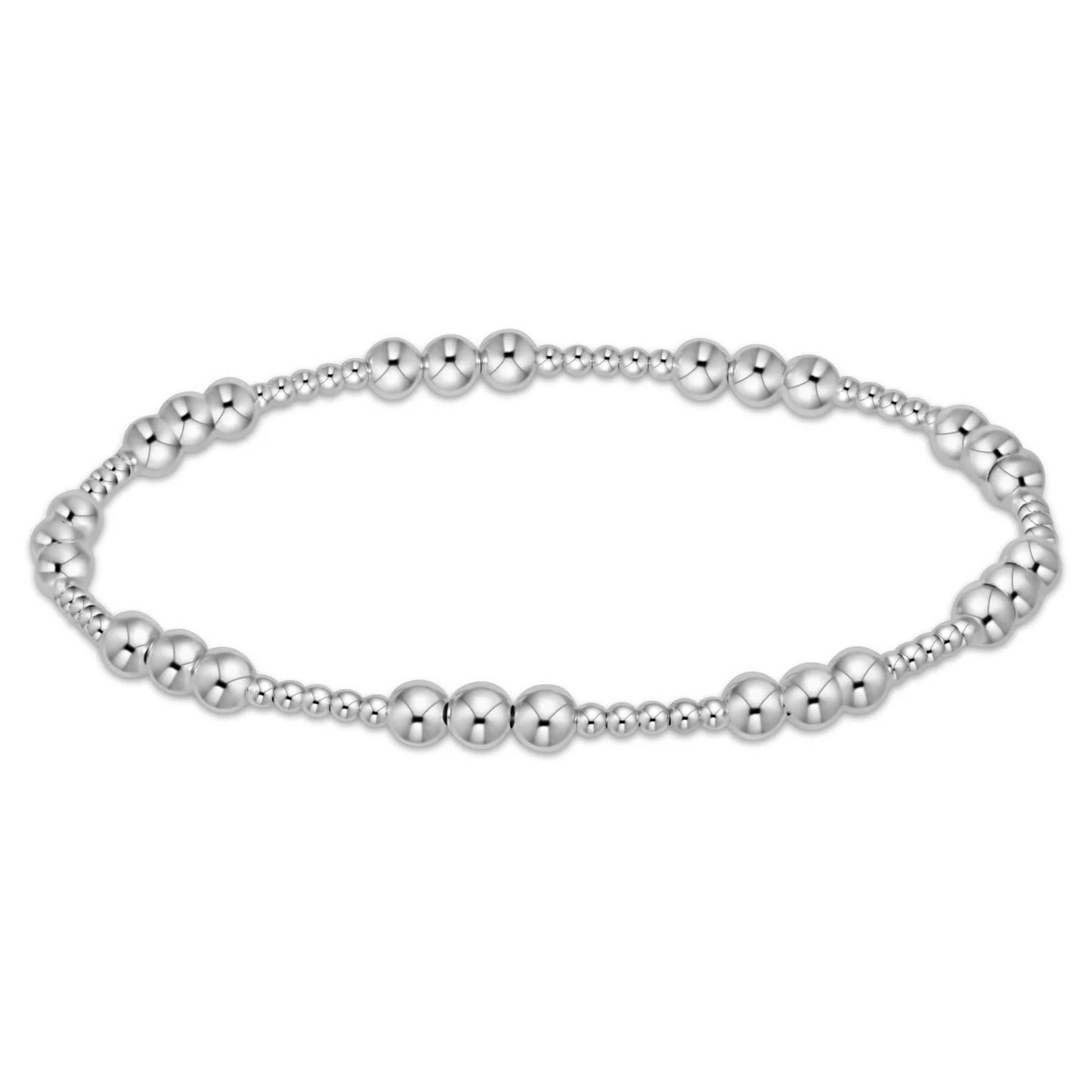 enewton classic joy pattern 4mm bead bracelet - sterling