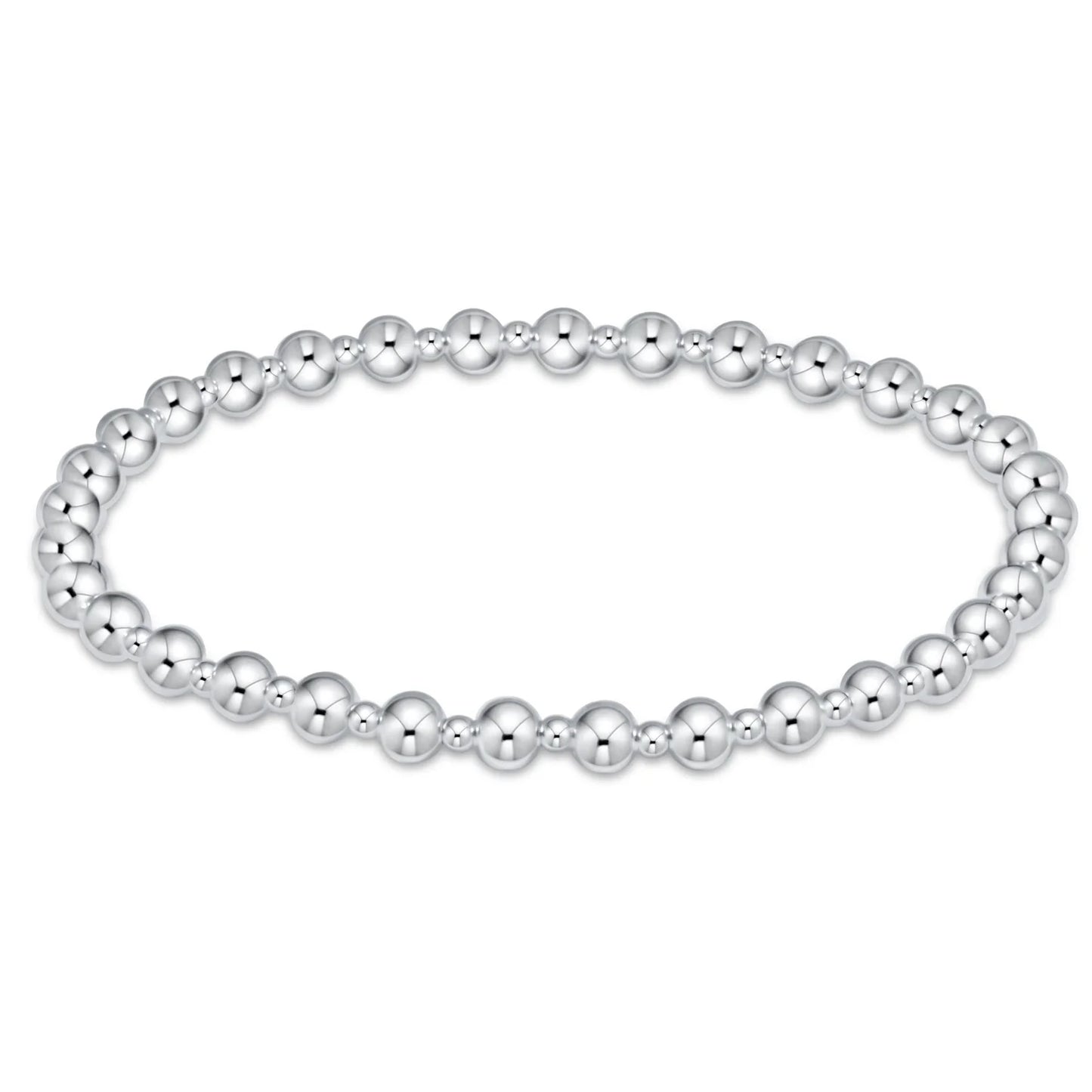enewton classic grateful pattern 4mm bead bracelet - sterling