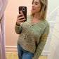 Smiley Ombre Fuzzy Cardigan