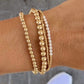 enewton classic gold beaded bliss bead bracelet- 2mm Pearl