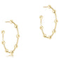 Beaded Simplicity 1.5 Post Hoop Gold 4mm