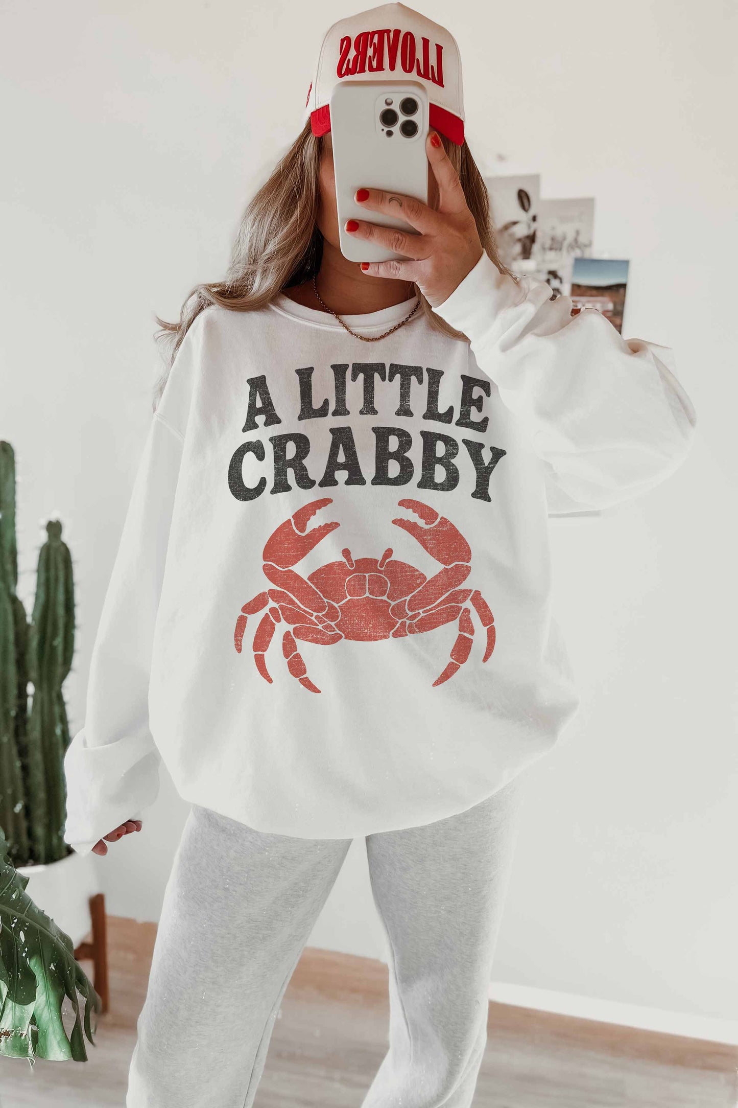 A LITTLE CRABBY OVERSIZED SWEATSHIRT
