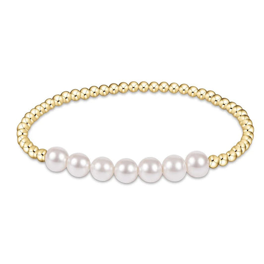 enewton classic gold beaded bliss bead bracelet- 6mm Pearl