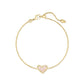 Kendra Scott- Ari Heart Bracelet Gold Iridescent Drusy