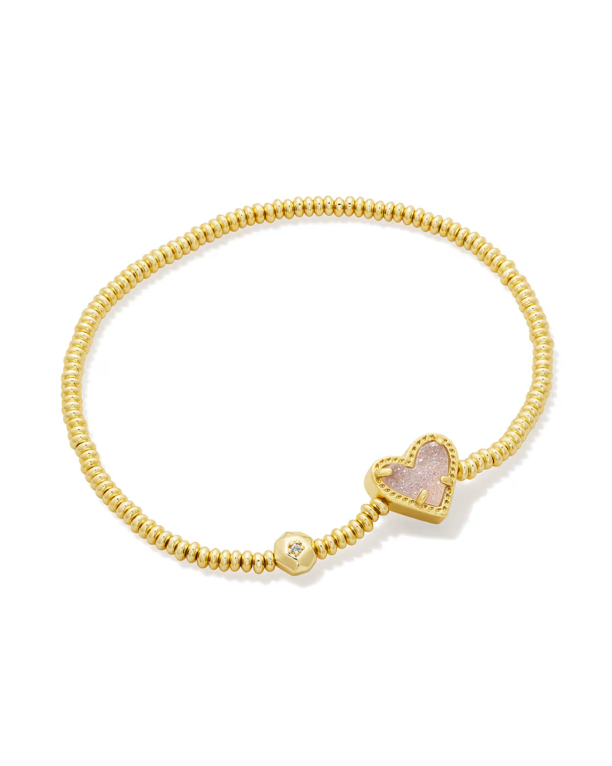 Kendra Scott- Ari Heart Stretch Bracelet (Gold/Iridescent Drusy)
