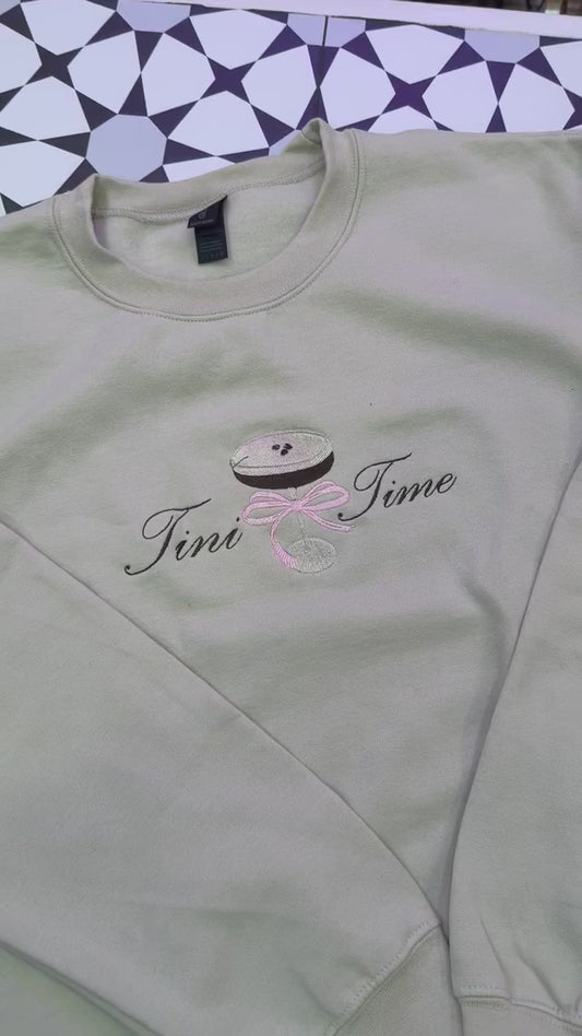 Tini Time Embroidered Crewneck